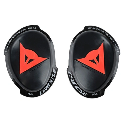 Dainese RSS 4.0 Knee Slider Kit - Black/Fluro Red - OS