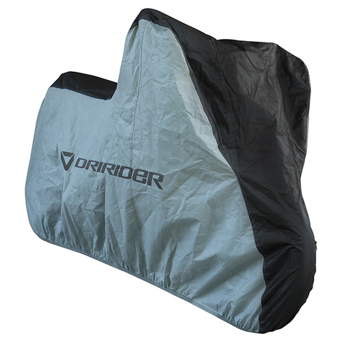 Dri Rider Indoor Non-Waterproof Motorcycle Cover - Grey/Black - S - SKU:7106678