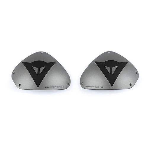 Dainese DETS Aluminium Shoulder Plates - Aluminium/Black - OS
