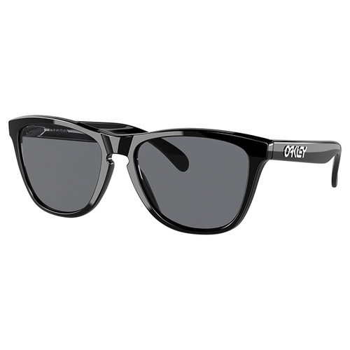 Oakley Frogskins Sunglasses - Polished Black - Grey Lens