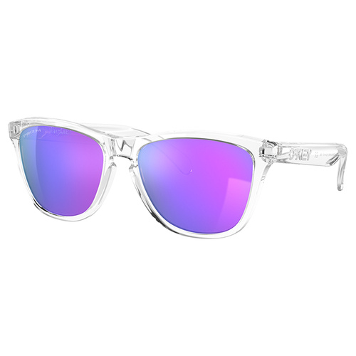 Oakley Frogskins Sunglasses - Polished Clear - Prizm Violet Lens