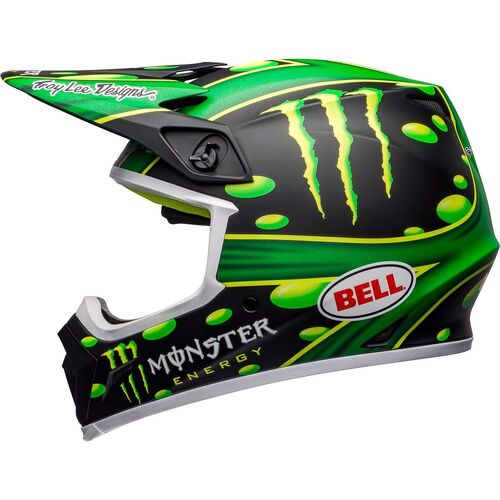 Bell MX-9 MIPS SE Showtime Helmet - Matte Black/Green - L - SKU:7108884