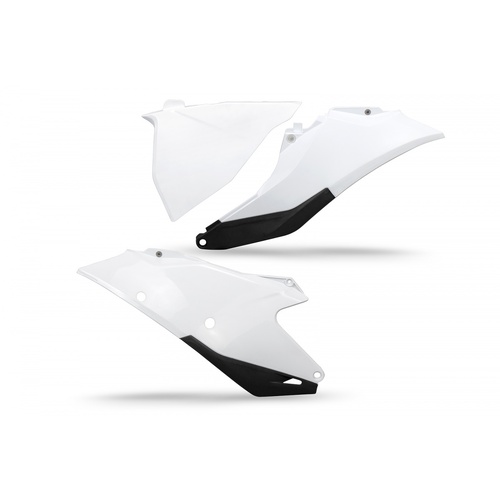 UFO GAS GAS MC/MC-F/EX/EX-F/EC/EC-F 2021 White Sidepanels With Left Side Airbox Cover - SKU:7129041