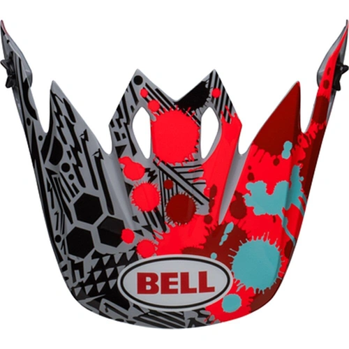 Bell MX-9 Mips Tagger Splatter Peak - Bright Red/Grey
