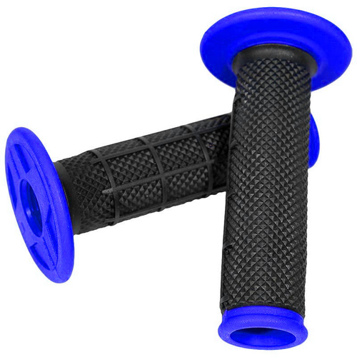 Oneal Dual Comp Open Ended Half Waffle Black Blue Grips - SKU:7160300
