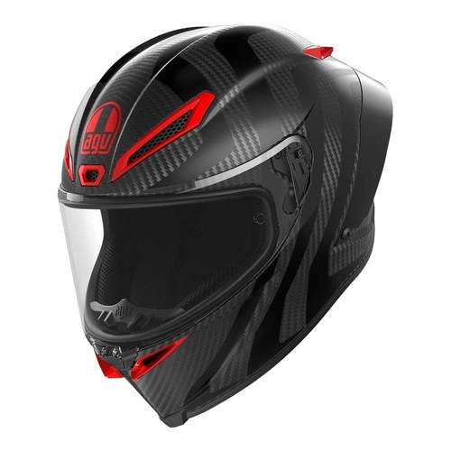 AGV Pista GPRR Intrepido Helmet - Carbon/Black/Red - S - SKU:77-133-05