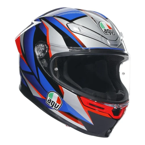 AGV K6 S Slashcut Helmet - Blue/Red - S - SKU:77-181-05