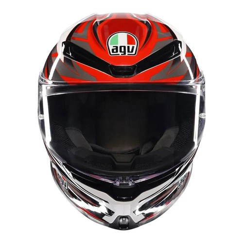 AGV K6 S Reveal Helmet - White/Red/Grey - XS - SKU:77-187-04