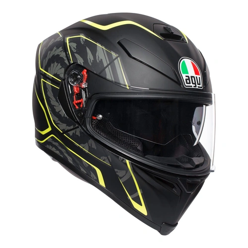AGV K5S Tornado Helmet - Matte Black/Fluro Yellow