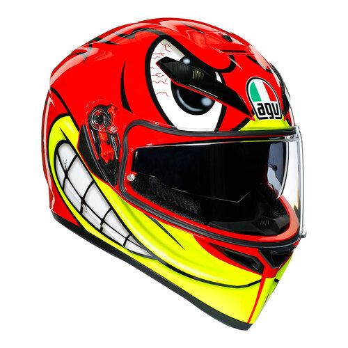 AGV K3SV Birdy Helmet - Red/Yellow - S - SKU:77-382-05