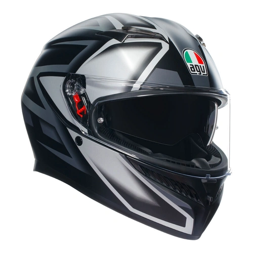 AGV K3 Compound Helmet - Matte Black/Grey - S - SKU:77-395-05