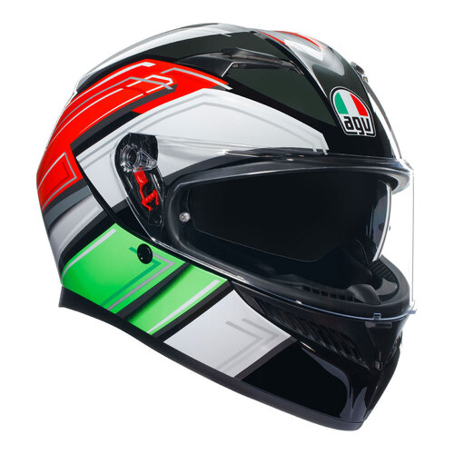 AGV K3 Wing Helmet - Black/Italy - S - SKU:77-397-05
