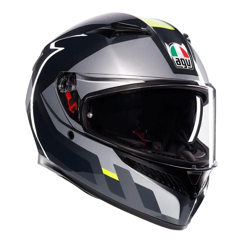 AGV K3 Shade Helmet - Grey/Fluro Yellow