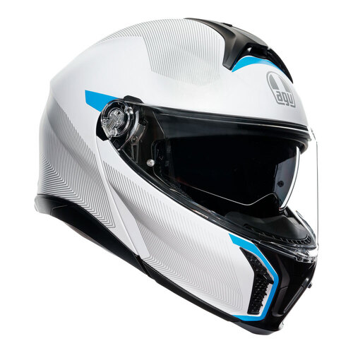 AGV TourModular Frequency Helmet - Light Grey/Blue - M - SKU:77-585-07