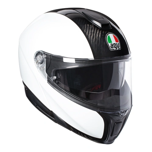 AGV SportModular Carbon Helmet - Carbon/White - 2XL - SKU:77-604-11
