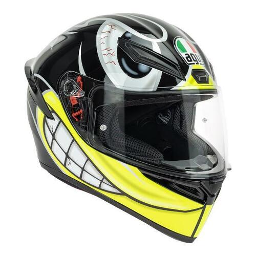 AGV K1 Birdy Helmet - Black/Yellow - S - SKU:77-927-05