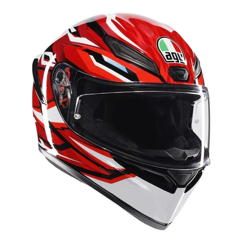 AGV K1 S Lion Helmet - Black/Red/White - S - SKU:77-941-05