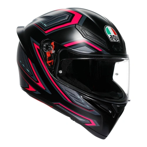 AGV K1S Sling Full Face Helmet - Matte Black/Pink - S - SKU:77-954-05
