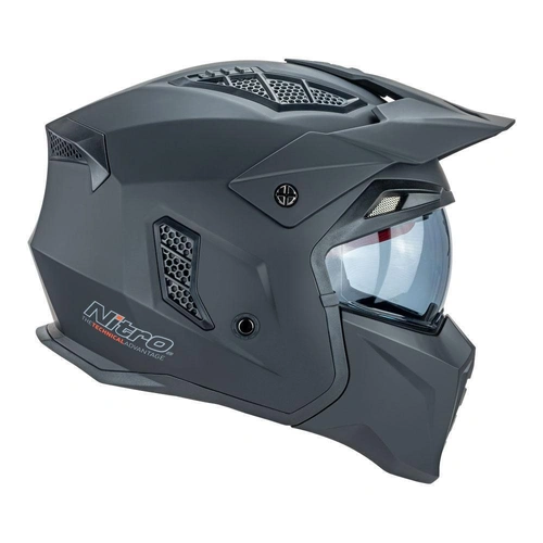 Nitro NZ302 Commando Matte Helmet - Black - M