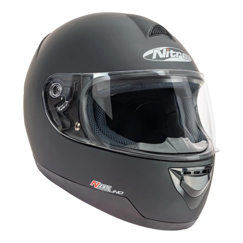 Nitro N802 Uno Satin Helmet - Black - XS - SKU:85-300-04