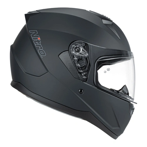 Nitro N670 Full Face Satin Helmet - Black - XS - SKU:85-310-04