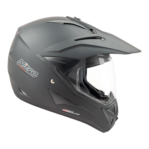 Nitro MX730 Uno Satin Adventure Helmet - Black - S - SKU:85-604-05