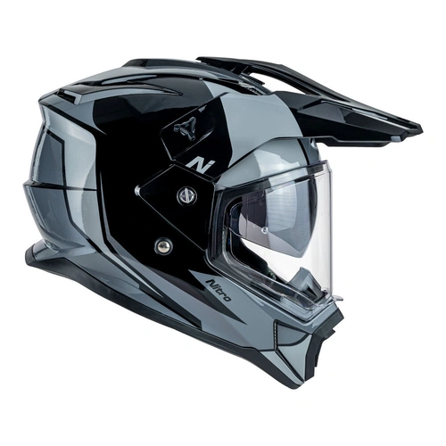 Nitro MX780 Adventure Helmet - Black/Grey - S - SKU:85-606-05
