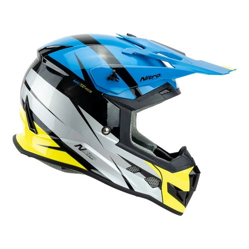 Nitro MX700 Youth Helmet - Blue/Black/Grey - M - SKU:85-754-07