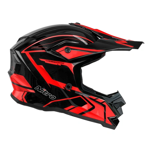 Nitro MX710 Youth Shard II Helmet - Red/Black - S - SKU:85-761-05