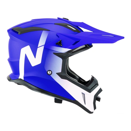 Nitro MX760 Satin Helmet - Blue/White - L - SKU:85-774-09