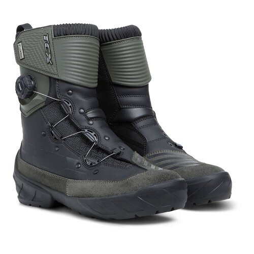 TCX Infinity 3 Mid Waterproof Boot - Black/Military Green - 41 - SKU:87-7152-341