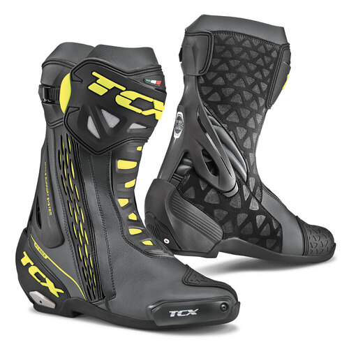 TCX RT-Race Boot - Black/Fluro Yellow - 42 - SKU:87-7655-242