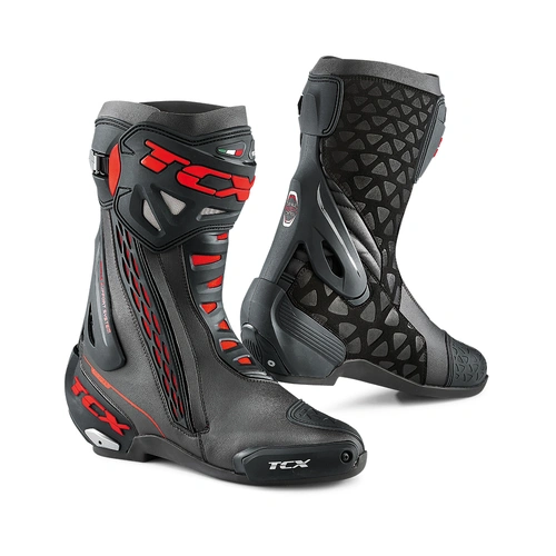TCX RT-Race Boot - Black/Red - 44 - SKU:87-7655-544