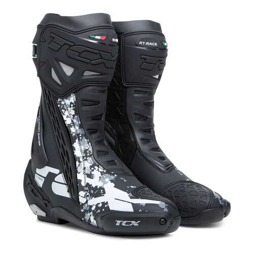 TCX RT-Race Boot - Black/White/Grey - 40 - SKU:87-7669-140