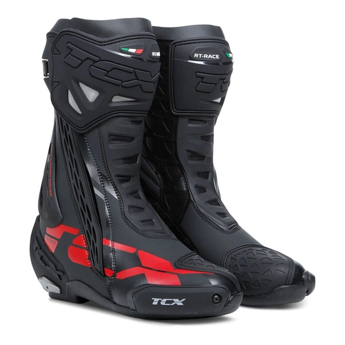 TCX RT-Race Boot - Black/Grey/Red - 43 - SKU:87-7670-143