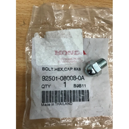 OEM FOOT PEG SCRAPE BOLT.HEX,CAP 8X8  [ 92501080080A ] - SKU:92501080080A