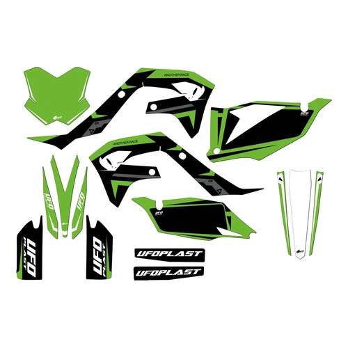 UFO Kawasaki Apodis Decals Kit - KXF 250 21-23/450 19-23 - Green/Black/White