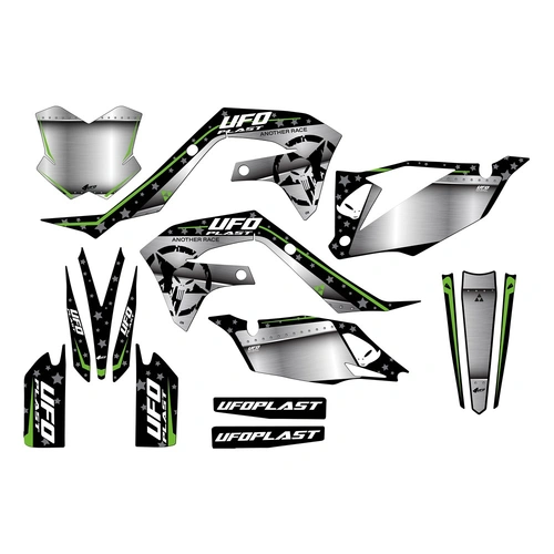 UFO Kawasaki Stardust Decals Kit - KXF 250 21-23/450 19-23 - Black