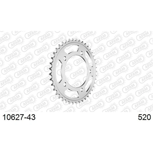 AFAM S43 520 Rear Sprocket - Honda CBR/CB/CTX/NC - 43T