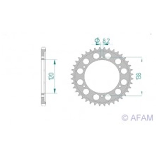 AFAM A43 520 Rear Sprocket - Honda VFR400R 90-93 - 43T
