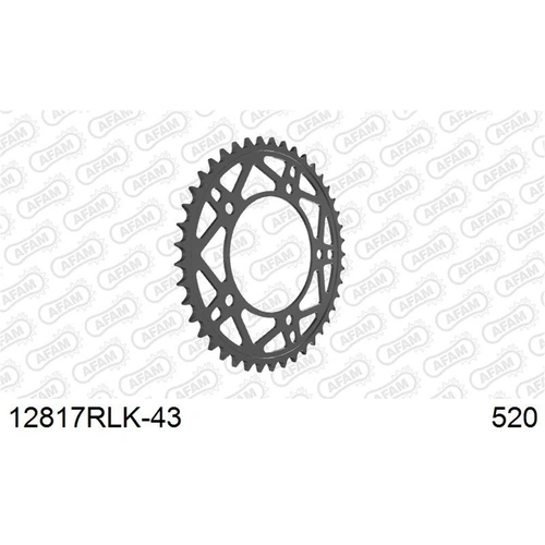 AFAM S43 520 RLK Race Steel Rear Sprocket - Yamaha YZF-R1/M 15-22 - 43T