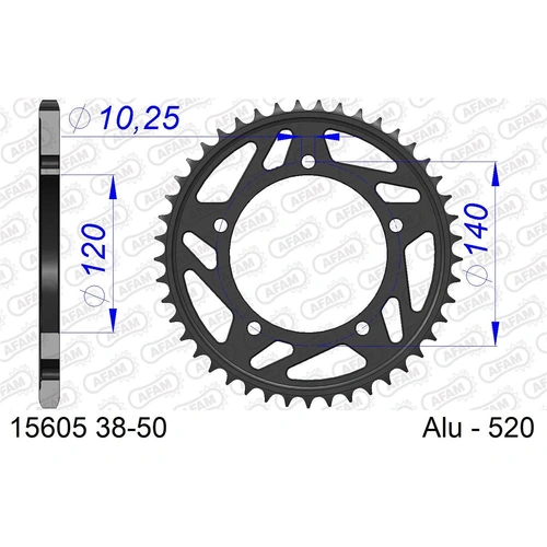 AFAM A39 Rear Sprocket - Suzuki GSXR600/750/1000 520 Conversion - 39T