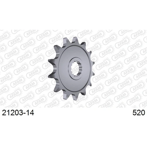 AFAM 14T 520 Front Sprocket - Yamaha YZ125 87/DT200 90SC - 14T