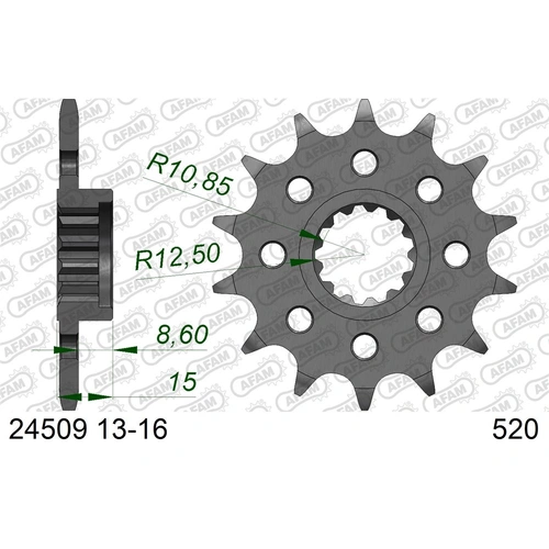 AFAM 14T Front Sprocket - Kawasaki ZX-6 98- 520 Conversion - 14T