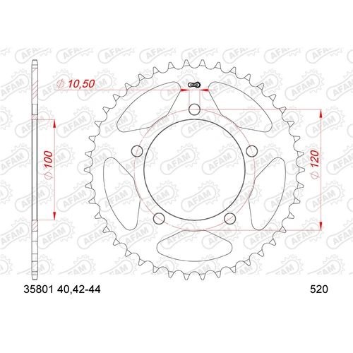 AFAM S47 Rear Sprocket - BMW G650 Xmoto - 47T