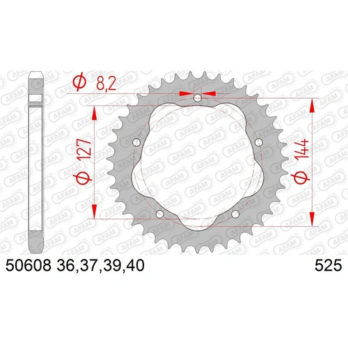 AFAM S36 525 Rear Sprocket - Ducati(Pcd) 748-996 - 36T