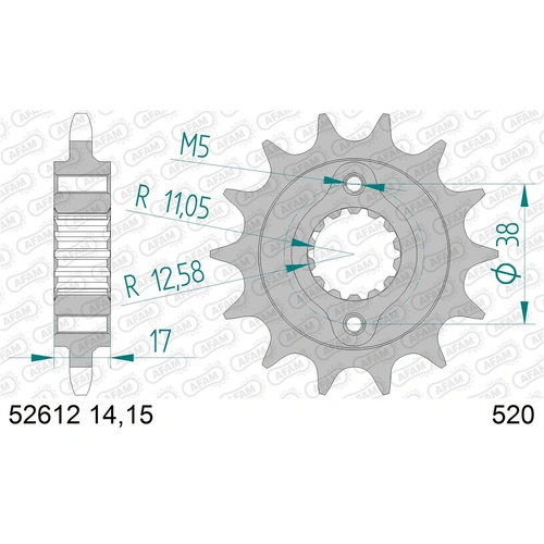 AFAM 14T 520 Front Sprocket - Ducati - 14T