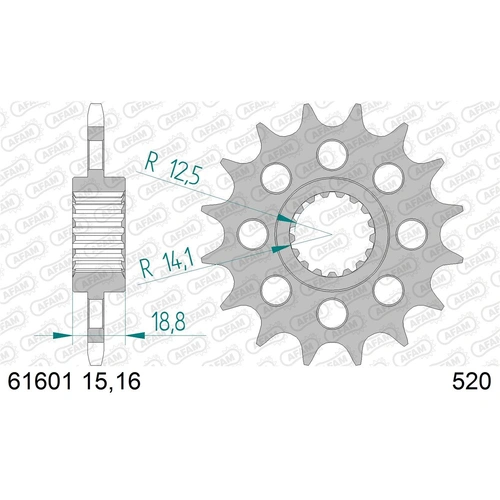 AFAM 16T 520 Front Sprocket - Aprilia RSV4 Conversion - 16T