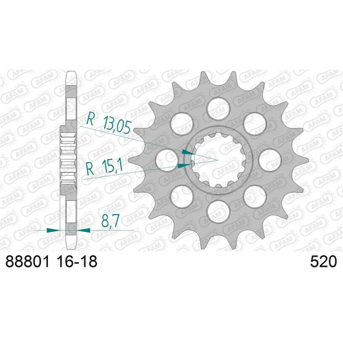 AFAM 18T 520 Front Sprocket - Truimph - 18T