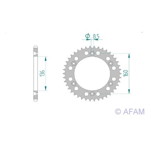 AFAM A50 Rear Sprocket - VOR All - 50T